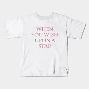 Wish Upon a Star Rose Gold Kids T-Shirt